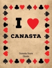 Canasta Score Sheets: Scorebook for Canasta Card Game, Games Scores Pages, 6 Players, Record Scoring Sheet Log Book By Amy Newton Cover Image