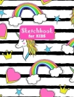 Sketchbook for Kids: Unicorn Large Sketch Book for Sketching, Drawing, Creative Doodling Notepad and Activity Book - Birthday and Christmas By Lilly Design Press Cover Image