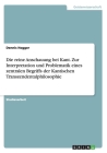 Die reine Anschauung bei Kant. Zur Interpretation und Problematik eines zentralen Begriffs der Kantischen Transzendentalphilosophie Cover Image
