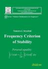 Frequency Criterion of Stability. Cover Image