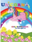 Unicorn Coloring Book For Kids Ages 4-8: Cute unicorns to color for kids ages 4-8 Easy to medium coloring pages for boys and girls 55 beautiful design Cover Image