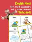 English Hindi First Words Vocabulary with Pictures Educational Flashcards: Fun flash cards for infants babies baby child preschool kindergarten toddle By Brighter Zone Cover Image