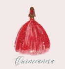 Quinceanera Guest Book with red dress (hardback) Cover Image