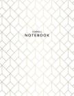 Cornell Notebook: Gold Geometric - 120 White Pages 8.5x11