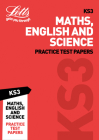 KS3 Maths, English and Science Practice Test Papers (Letts KS3 Revision Success) Cover Image