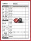 Yahtzee Score Card: 100 Yahtzee Game Record Score Keeper Book for Family and Friend Dice Game By Gr8 Creations Cover Image