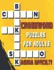 Crossword Puzzles for Adults Medium Difficulty: 42 Puzzles Brain for Men, Women; Adult & Seniors; Puzzles Medium Difficulty; EASY TO READ By Enjoy With Us Cover Image