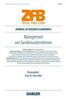 Management Von Familienunternehmen (Zfb Special Issue) Cover Image