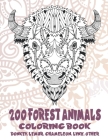 200 Forest Animals - Coloring Book - Donkey, Lemur, Chameleon, Lynx, other By Louisa Clark Cover Image