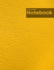Gold Leather Notebook: 8.5 x 11 inches, Wide ruled or Legal ruled, 120 pages, Glossy gold leather pattern design cover By Mind Book Cover Image