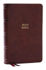 Nkjv, Single-Column Reference Bible, Verse-By-Verse, Brown Leathersoft, Red Letter, Comfort Print Cover Image