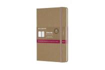 Moleskine Two-Go Notebook, Medium, Ruled-Plain, Kraft Brown Hard Cover (4.5 x 7) By Moleskine Cover Image