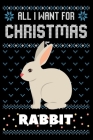 All I Want For Christmas Is Rabbit: Rabbit Christmas Notebook / Thanksgiving & Christmas Gift Notebook By Winter Gift Press House Cover Image
