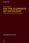 On the Elements of Ontology (Philosophische Analyse / Philosophical Analysis #68) By D. W. Mertz Cover Image