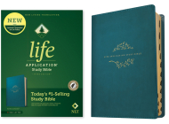 NLT Life Application Study Bible, Third Edition (Leatherlike, Teal Blue, Indexed, Red Letter) Cover Image