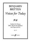 Voices for Today: Anthem for Chorus (Faber Edition) By Benjamin Britten (Composer) Cover Image