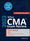 Wiley CMA Exam Review 2022 Part 1 Test Bank: Financial Planning, Performance, and Analytics (1-Year Access) By Wiley Cover Image