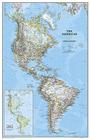 National Geographic the Americas Wall Map - Classic - Laminated (23.75 X 36.5 In) (National Geographic Reference Map) Cover Image