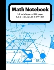 Math Notebook: 1/2 inch Square Graph Paper for Students and Kids, 100 Sheets (Large, 8.5 x 11) By Graph Paper Notebooks Cover Image