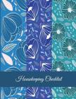Housekeeping Checklist: Art Floral Design, Household Chores List, Cleaning Routine Weekly Cleaning Checklist Large Size 8.5