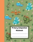 Primary Composition Notebook: Dinosaur Era - Dotted Midline and Picture Space - Grades K-2 School Exercise Book - 100 Story Pages - 8.5'' x 11'' By Kidslearning Press Cover Image
