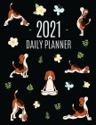 Dog Yoga Planner 2021: Large Funny Animal Agenda Meditation Puppy Yoga Organizer: January - December (12 Months) For Work, Appointments, Coll Cover Image