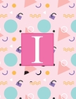 I: Monogram Initial C Notebook for Women and Girls-Geometric 100 Pages 8.5 x 11 By Pretty Initial Notebooks Cover Image