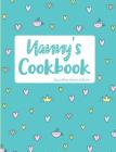 Nanny's Cookbook Aqua Blue Hearts Edition By Pickled Pepper Press Cover Image