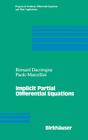 Implicit Partial Differential Equations (Progress in Nonlinear Differential Equations and Their Appli #37) Cover Image