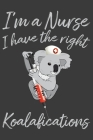 I'm a Nurse I Have The Right Koalafications: Cute and Funny Nurses Notebook By Alledras Designs Nurses Cover Image