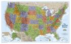 National Geographic United States Wall Map - Explorer (32 X 20.25 In) (National Geographic Reference Map) By National Geographic Maps Cover Image