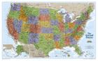 National Geographic United States Wall Map - Explorer (32 X 20.25 In) (National Geographic Reference Map) Cover Image