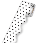 Industrial Chic White with Black Dots Rolled Scalloped Borders Cover Image