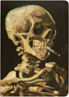 Head of a Skeleton with a Burning Cigarette, Skull, A5 Notebook Cover Image