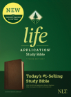NLT Life Application Study Bible, Third Edition (Leatherlike, Dark Brown/Brown) Cover Image