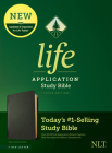NLT Life Application Study Bible, Third Edition (Genuine Leather, Black, Red Letter) Cover Image
