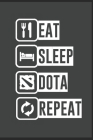 Eat Sleep DOTA REPEAT Notebook for Gamers 90 pages: Dota notebook for every Dota 2 lover with 90 pages to write himself (Gaming #8) By Legionar Igracina Cover Image