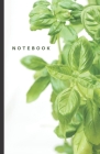 Notebook: Password Keeper, Discreet Internet Password Organizer with tabs, Green beautiful Basil on Mat Cover and Eco Cream Pape Cover Image