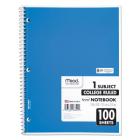 Mead Spiral 1-Subject Notebook, 8 X 11, College Ruled, 100 Sheets, Assorted Colors, Each (06622) Cover Image