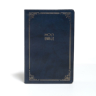 KJV Large Print Personal Size Reference Bible, Navy Leathertouch Indexed Cover Image