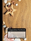 Composition Notebook: Beach Notebook With Shells, Sea Star, Starfish & Sand Waves College Ruled Paper 100 Pages By Wild Journals Cover Image