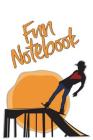 Fun Notebook: Boys Books - Mini Composition Notebook - Ages 6 -12 - Orange Skateboard Art By Simple Planners and Journals Cover Image