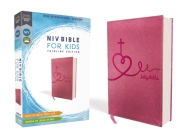 Niv, Bible for Kids, Leathersoft, Pink, Red Letter, Comfort Print: Thinline Edition By Zondervan Cover Image