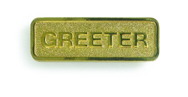 Brass Greeter Badge  Cover Image