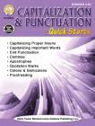 Capitalization & Punctuation Quick Starts Workbook, Grades 4 - 12 Cover Image