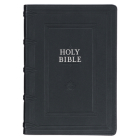 KJV Study Bible, Standard King James Version Holy Bible, Thumb Tabs, Ribbons, Faux Leather, Black Debossed Cover Image