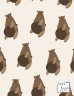 Notebook: Cute Fat Bear Notebook and Dot Graph Line Sketch pages, Extra large (8.5 x 11) inches, 110 pages, White paper, Sketch, By Lena John Cover Image