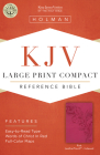 KJV Large Print Compact Reference Bible, Pink LeatherTouch, Indexed Cover Image