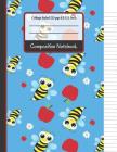 Composition Notebook: Cute Bees & Apples College Ruled Notebook for Girls, Boys, Kids, School, Students and Teachers Cover Image