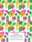 Pineapple Composition Notebook: Cacti Succulent Plants Writing Pages By Sticky Plants Studios Cover Image
